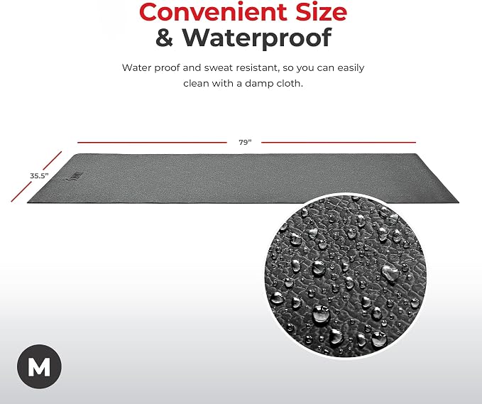 Sunny Health & Fitness Equipment Mats, Home Gym Floor Protection, 4 Sizes