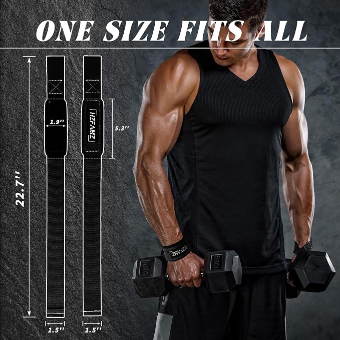 Lifting Straps, Lifting Wrist Straps for Weightlifting, Weightlifting Straps with Padded Neoprene, Gym Straps for Strength Training, Bodybuilding, Weight Lifting Straps for Men and Women