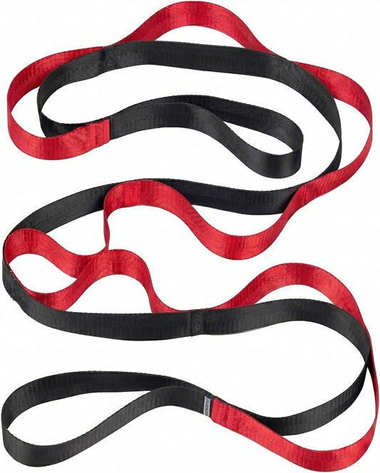 Acozycoo Stretching Strap with Loops for Physical Therapy,Yoga Strap for Stretching,Home Workout,Pilate & Flexibility Training,Non-Elastic Exercise Stretch Band for Hamstring,Leg Stretcher Belt,Flexibility Fascia