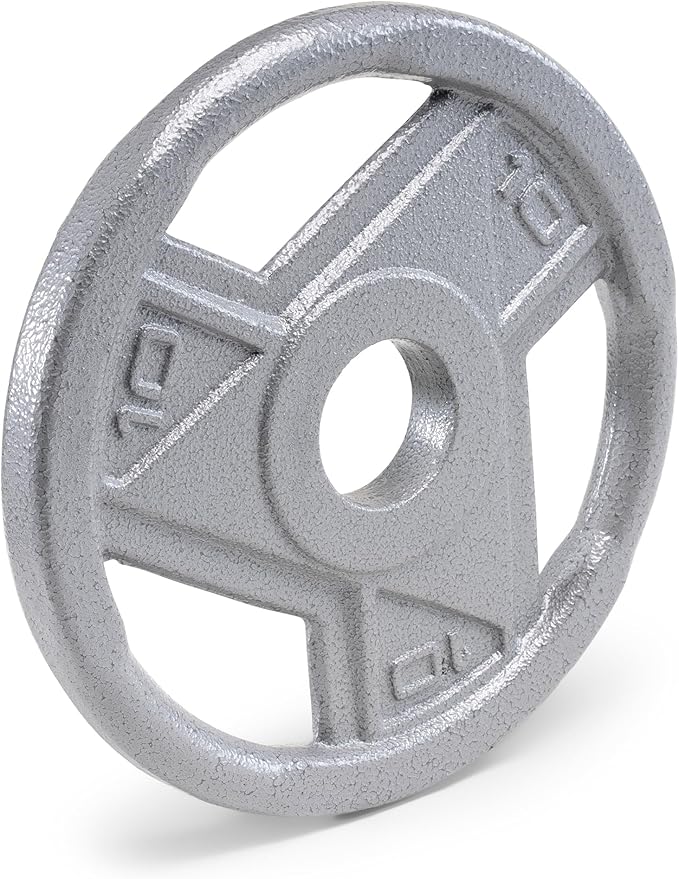 Marcy Classic 2" Cast Iron Olympic Grip Plates for Strength Training and Weightlifting