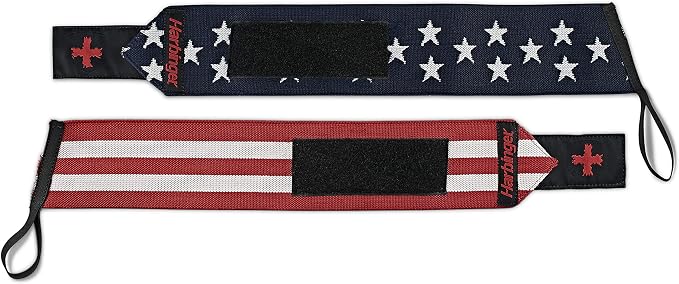 Harbinger Red Line 18-Inch Weightlifting Wrist Wraps for Men and Women (Pair)