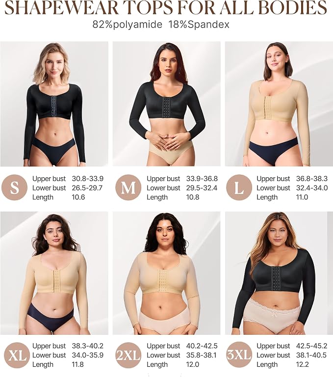 BRABIC Shaper Tops for Women Arm Compression Post Surgery Front Closure Bra Tank Top Shapewear