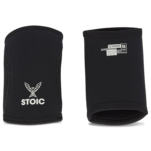 Stoic Elbow Sleeves for Powerlifting - 7mm + 5mm Thick Neoprene Sleeve for Bodybuilding, Weight Lifting Best for Squats, Cross Training, Strongman Professional Quality & Ultra Heavy Duty (Pair)