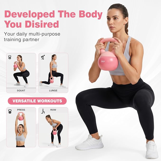 ALTLER Soft Kettlebell 10-50LBS Safe Strength Training Kettlebell Anti-Slip Grip Weight for Home Workouts and Men/Women/Beginners