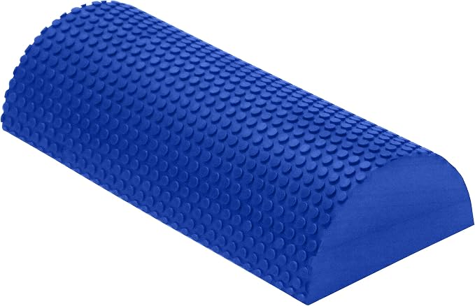 High Density EVA Foam Roller for Physical Therapy – Deep Tissue Massager with Textured Bumps for Myofascial Release & Fitness Training - Lightweight & Durable 12" Half Foam Roller – Made in the USA