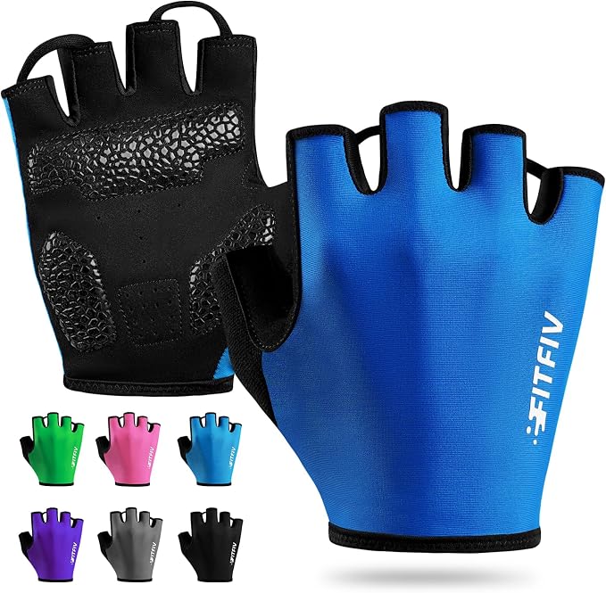 Cycling Gloves for Men Women, Half-Finger for Bike, Gym, Weight Lifting, Workout, Riding, Outdoor Sports