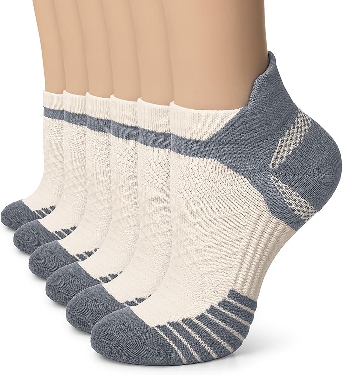 Iseasoo Copper Ankle Compression Socks - Low Cut Arch Support Socks for Men & Women, Running, Nurses, Plantar Fasciitis Socks