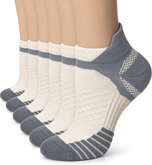 Iseasoo Copper Ankle Compression Socks - Low Cut Arch Support Socks for Men & Women, Running, Nurses, Plantar Fasciitis Socks