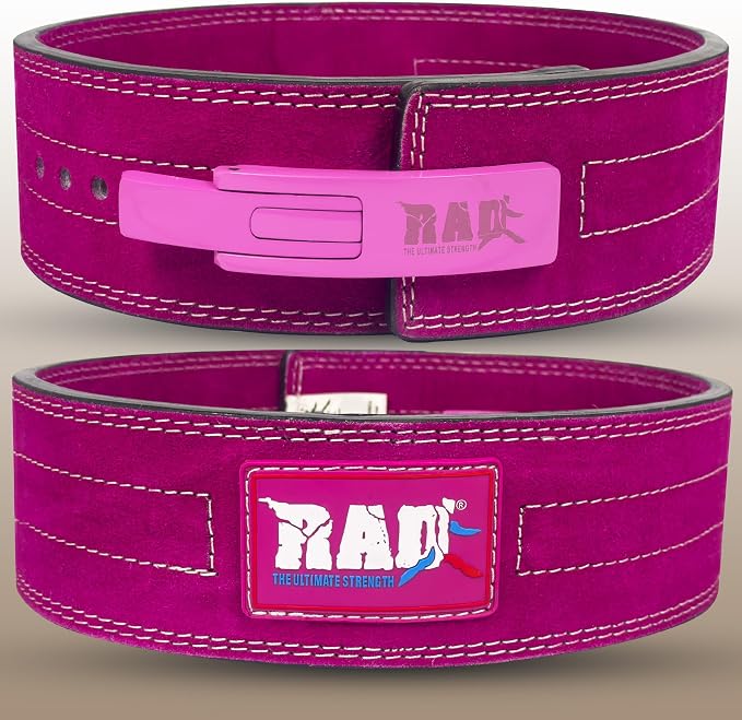 RAD Lever Weight Lifting Gym Belt for Men & Women Size 63 TO107 CM,Thick 10MM & Width 4 Inch Lever Powerlifting Belts for Women Dead Lift Workout Belt Leather Weight Lifting Lever Gym Squat Belt