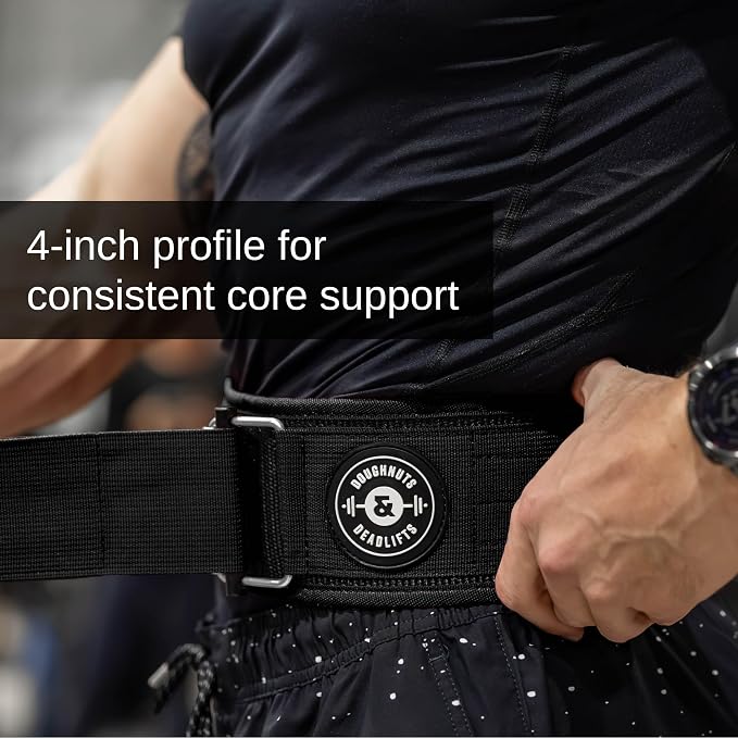 Weight Lifting Belt for Squats, Weightlifting Belt for Deadlifts - 4in Back Support for Bodybuilding | Powerlifting, Locking Metal Buckle, Weight Lifting Belts for Men - Quick Locking