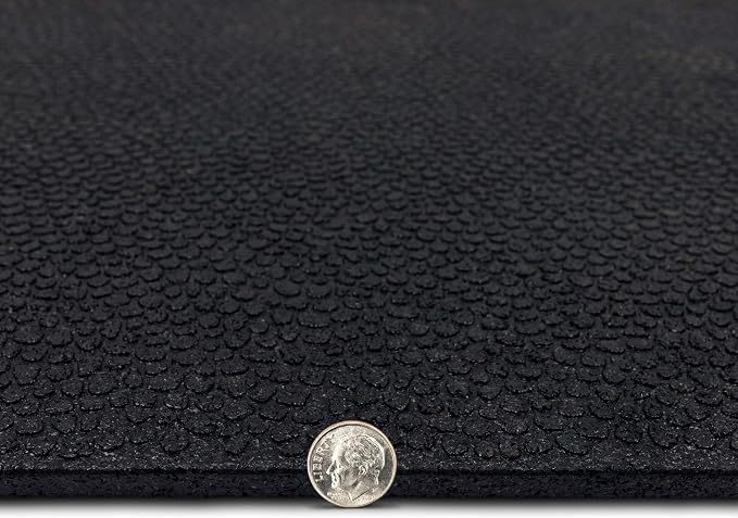 Mohawk Home Heavy Duty Rubber Stall Mat - Gym Floor- Under Dog Crate - All Purpose Utility 3' x 4' - 1/2" Thick (Pack of 10) - Solid Texture