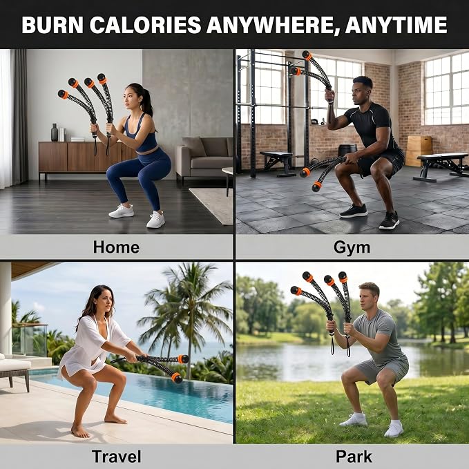 2 PCS Weighted Cordless Battle Ropes for Home Gym | Adjustable Portable Battle Ropes with Storage Bag, Exercise Equipment for Strength Training Men& Women,Black