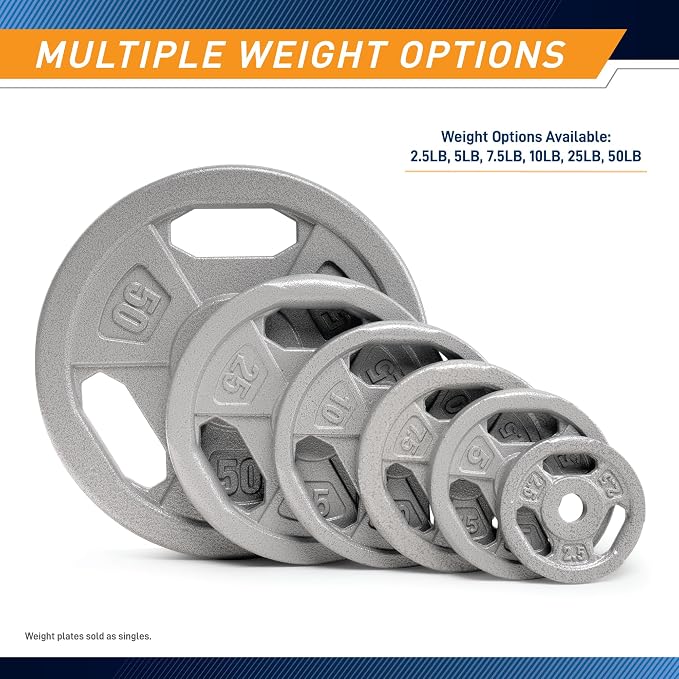 Marcy Cast Iron 50lb 1" Standard Grip Plate - B5G-5550