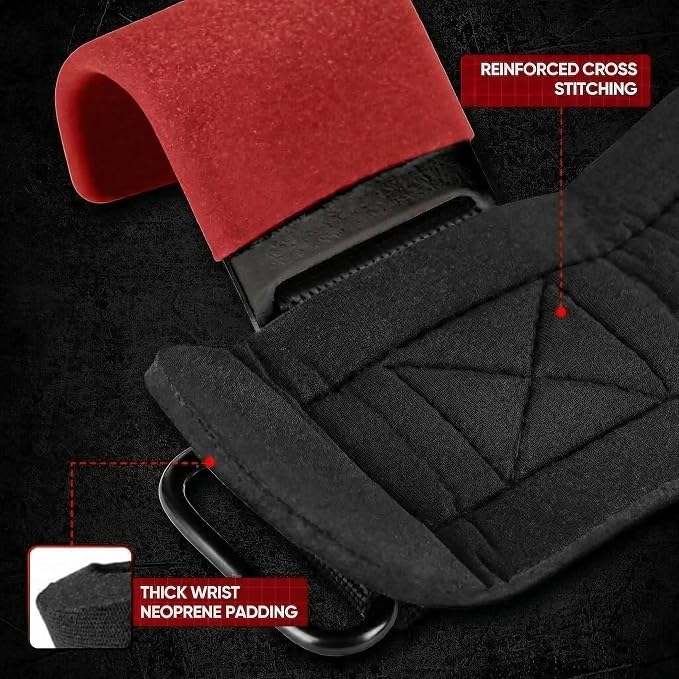 JUPITER Weight Lifting Grips (Pair), Wrist Support for Heavy Lifting, Deadlifts, Pull Ups, Powerlifting & Gym Workouts