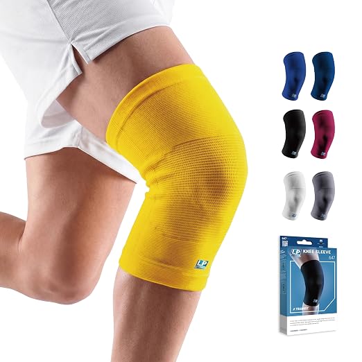 LP 647 Knee Brace For Arthritis Pain, Knee Pain Relief, Injury Recovery - Knee Sleeve For Weightlifting, Basketball, Hiking, Biking, Running, For Men Women (Yellow, S, 1pcs)