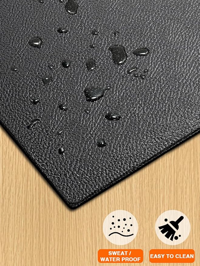 Treadmill Mat 55"x25", WERCHO Foldable Walking Pad Mat for Carpet Hardwood Floors 6mm Heavy-Duty Exercise Equipment Mat for Treadmil Pad,Spin Bike, Elliptical Trainer, Home, Gym