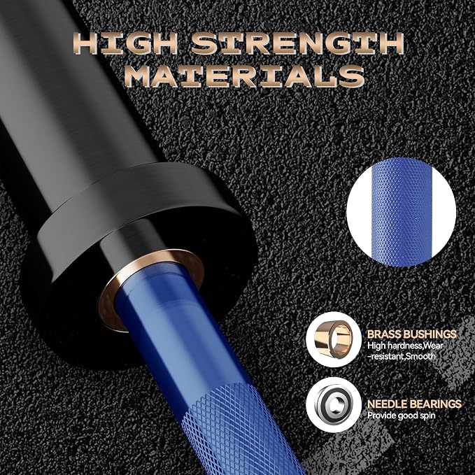 7FT/4 ft Home Gym Barbell Bar – 700LB/1500LB/500LB Capacity, Anti-Slip Knurling, Solid Steel, for Weightlifting, Strength Training