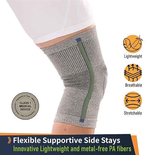 Comforband Premium Recovery Knee Compression Support – Germanium & Bamboo Charcoal Infused Knee Brace for Improved Circulation, Joint Stability, and Pain Relief (X-Large)