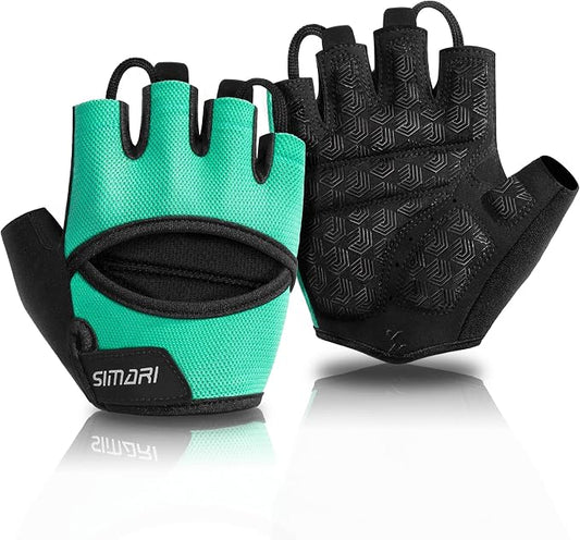 SIMARI Workout Gym Gloves for Men Women, Weight Lifting Gloves with Wrist Wrap Support, SBR Pad Grip for Full Palm Protection, for Exercise, Fitness, Dumbbells, Barbell, Climbing, Fingerless