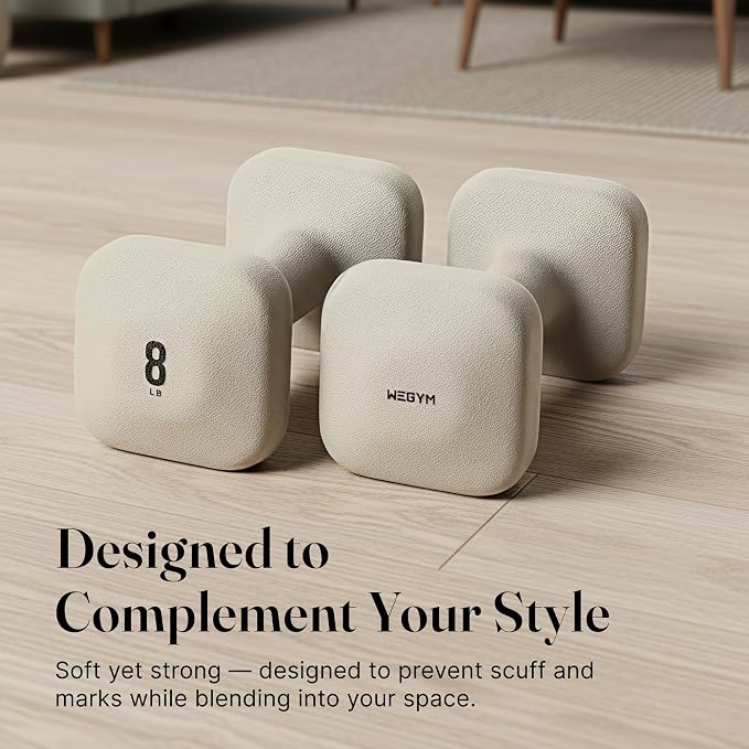 WeGym Square Dumbbells for Home Gym, Hand Weights for Strength Training
