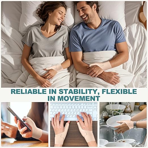 Wrist Thumb Brace Mommy Compression Stabilizer Waterproof Thumb Spica Splint for Arthritis,Trigger Finger,De Quervains Tenosynovitis,Tendonitis,CMC Joint Pain and Support-Women Men-Left or Right Hand