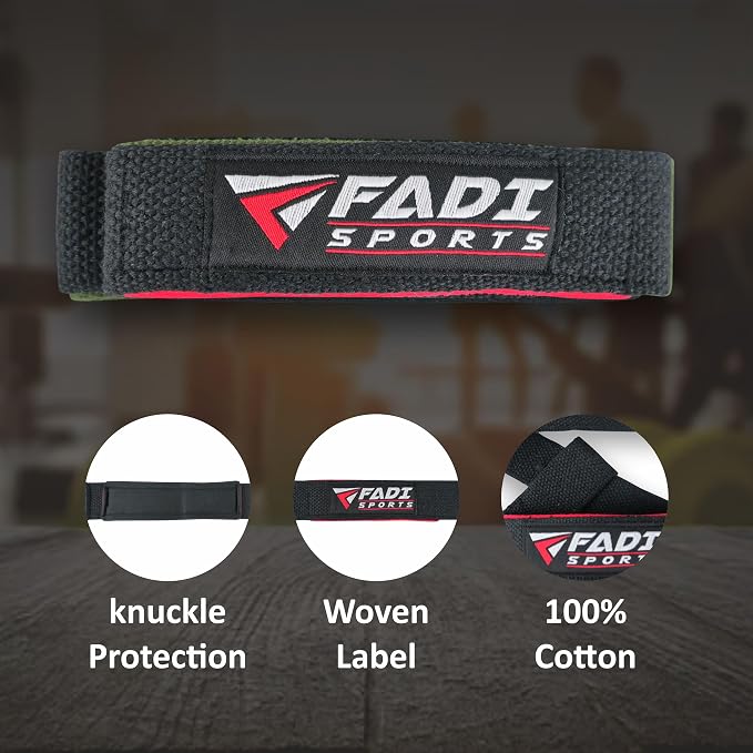 Lifting Wrist Straps for Weightlifting, Bodybuilding, Powerlifting & Deadlifts – 24 Inch Cotton Straps with Padded Neoprene for Strength Training & Grip Support