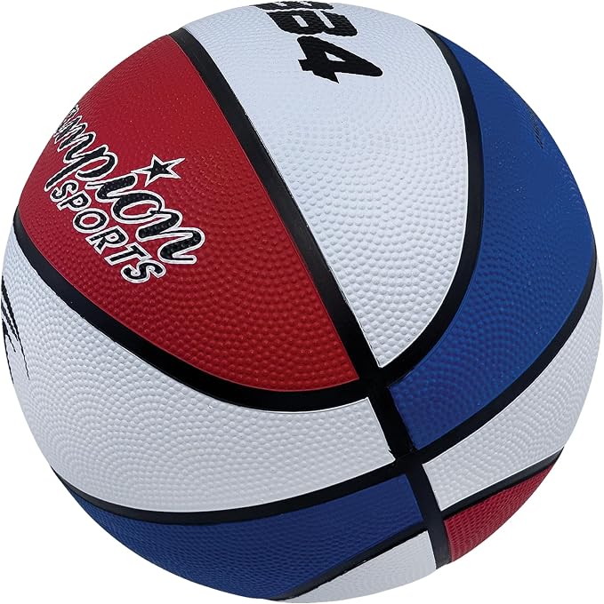 Champion Sports Rubber Basketballs – Durable Indoor & Outdoor Training & Recreational Game Balls, Multiple Sizes & Colors