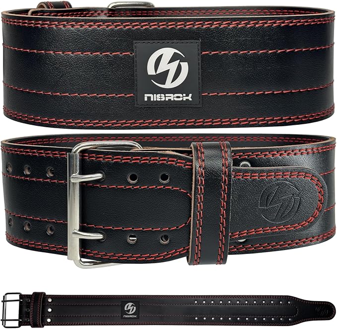 Genuine Leather Weightlifting Belt (6mm Thick) – Unisex Exercise Belt for Strength Training, Weight Lifting, Squats, with Waist Support | Adjustable Design, Suitable for Various Workouts