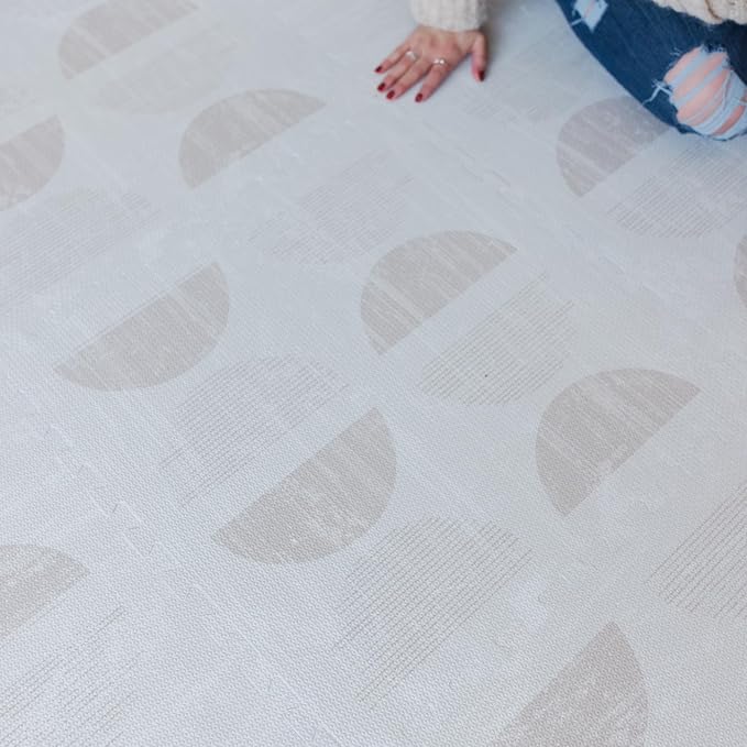 Little Landings Baby Play Mat for Floor - Aura Oat (4x6ft) - Premium EVA Foam Play Mat for Babies & Toddlers (Ages 0-5+) Non-Toxic Playmat for Tummy Time, Crawling & Playroom - Stylish & Comfortable