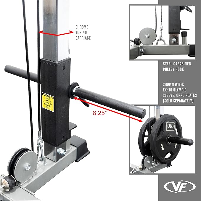 Valor Fitness Power Rack - Squat Rack and Bench Press Power Cage with LAT Pulldown Attachment 2" x 2" Frame - Workout Rack Bundle Options for Complete Weightlifting Home Gym