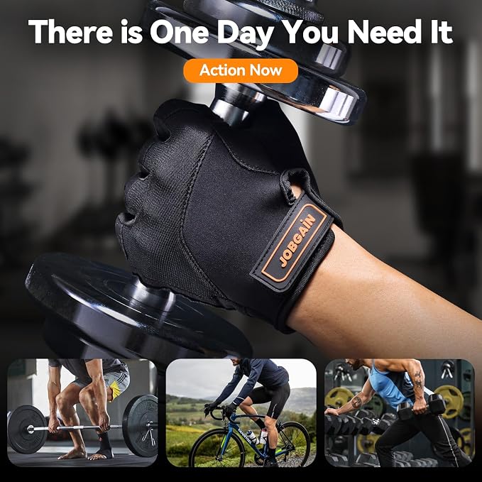 Workout Gloves for Women and Men | Breathable Weight Lifting Gloves, Grip & Shock Absorption, Full Palm Protection, Gym Exercise, Fitness, Training & Cycling