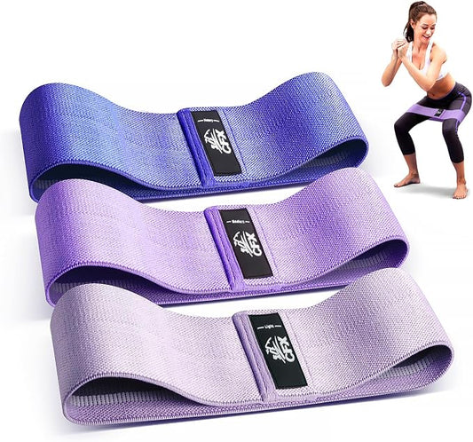 CFX Resistance Bands Set, Exercise Bands with Non-Slip Design for Hips & Glutes, 3 Levels Workout Bands for Women and Men, Booty Bands for Home Fitness, Yoga, Pilates