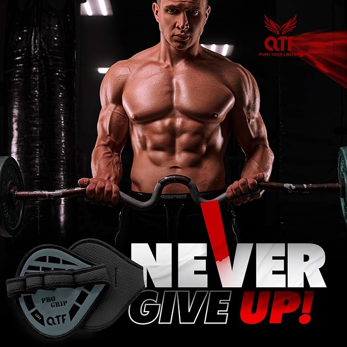 QTF Gym Grips Pads - Neoprene Gloves Gym Palm Protector Weight Lifting Grips Replacement of Workout Gloves Men and Women - Lifting Grip Pads for Weightlifting, Calisthenics.