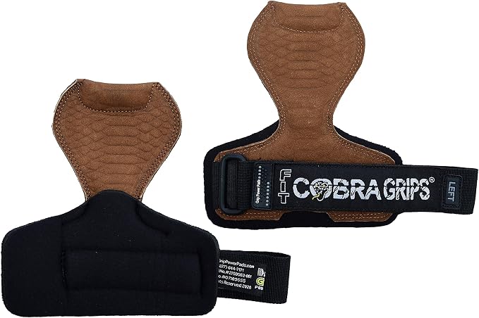 Cobra Grips Weight Lifting Gloves with Adjustable Neoprene Padded Wrist Wraps - Heavy Duty Alternative to Power Lifting Hooks for Deadlifts