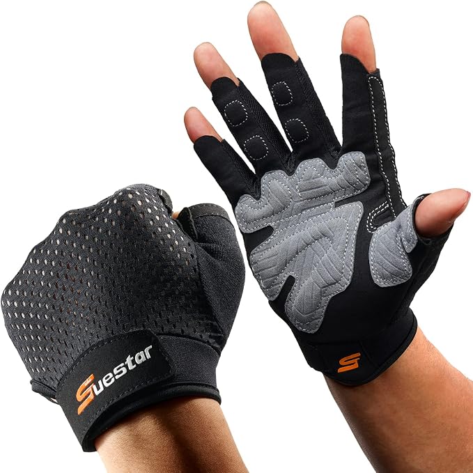 SueStar Workout Gloves - Men Women 2022, Weight Lifting Gym Gloves with Full Palm Protection, Excellent Grip, Ultra Breathable for Fitness, Training, Hanging