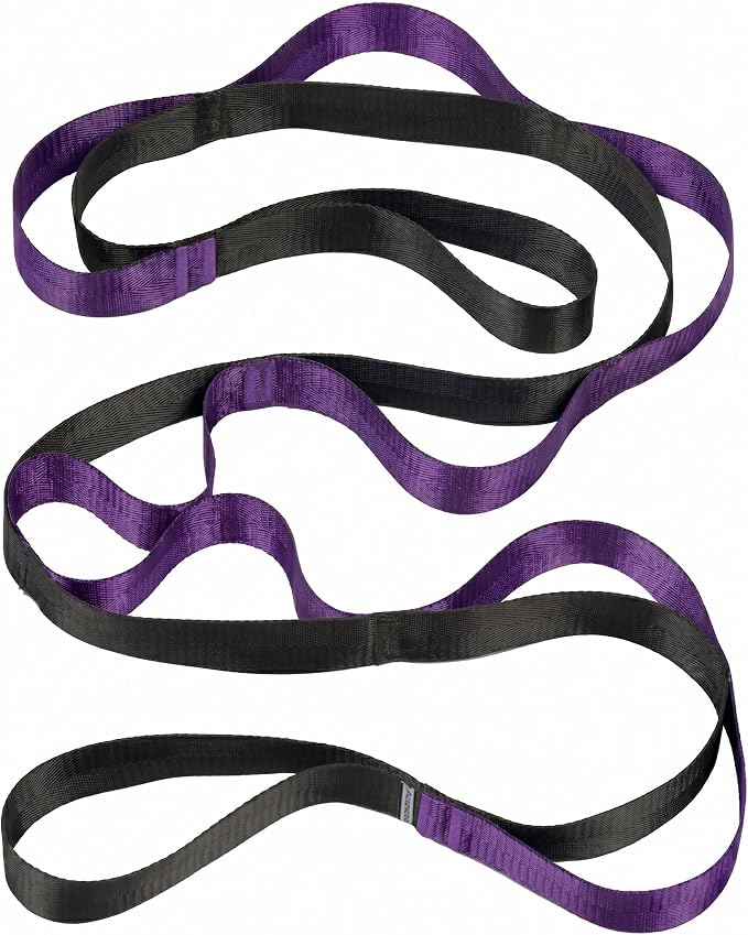 Acozycoo Stretching Strap with Loops for Physical Therapy,Yoga Strap for Stretching,Home Workout,Pilate & Flexibility Training,Non-Elastic Exercise Stretch Band for Hamstring,Leg Stretcher Belt,Flexibility Fascia