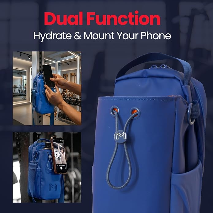 Small Magnetic Gym Bag Bundle, Water Bottle Holder, Sling Bag for Men Women