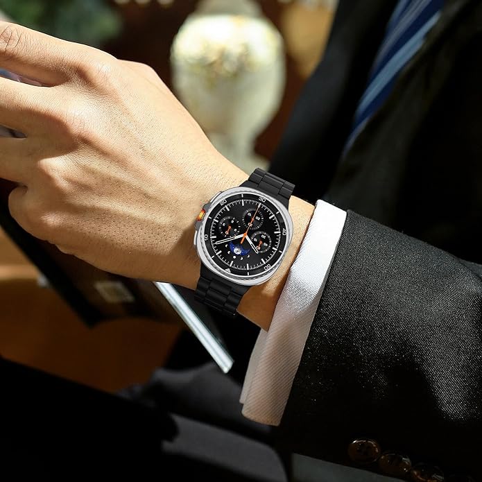 Metal Band for Samsung Galaxy Watch 9 8 40mm 44mm/Classic 46mm Men Women | Stainless Steel, No Gap Strap, Link Bracelet for Samsung Galaxy Watch 8 9 44 40mm/8 Classic 46mm, Business to Casual