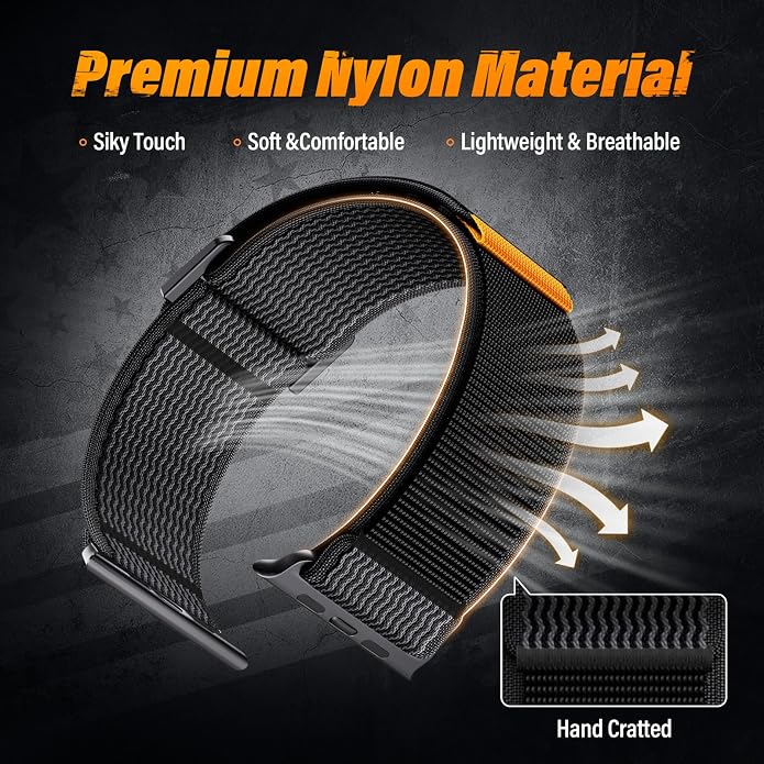 Nylon Sport Ultra 3 Watch Bands for Apple Watch/Ultra 2/1/Series 11/10/9/8/7/6/SE/5/4/3 Men iWatch Bands Men,Elastic Fabric Flag Wristbands Strap for Apple Watch Ultra 3/2/1 49mm 46mm 45mm 44mm 42mm 41mm 40mm 38mm