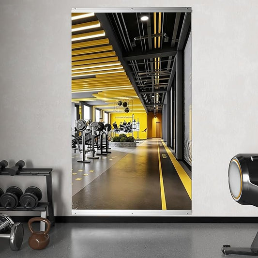 Home Gym Mirror for Wall, 36" x 72" Large Frameless Full Length Wall Mirror for Bedroom, Garage Gym, Dance Studio, Silver