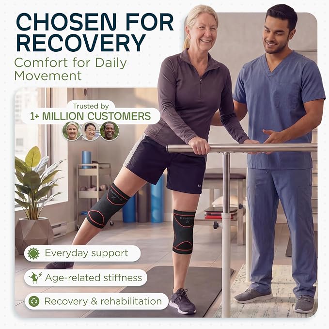 Rymora Knee Supports for Men and Women - Choice of Single or Pair