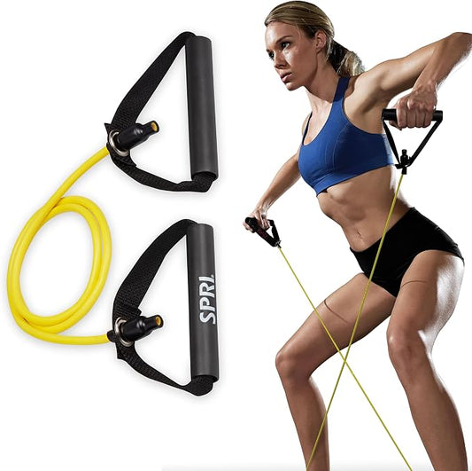 SPRI Xertube Resistance Bands with Handles – All Exercise Cords Sold Separately with Home Gym Workout Fitness Door Anchor Attachment Option