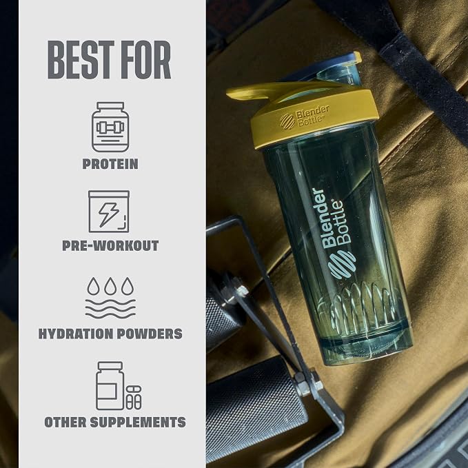 BlenderBottle Sport Flip Tritan Shaker Bottle 28 oz Yellow