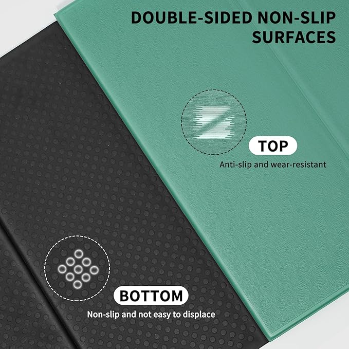 Foldable Yoga Mat Extra Large 74"×31.5" | Double-Sided Non-Slip,Extra Wide Foldable Design,8mm Extra Thick,Exercise Mat for Home, Studio and Travel Use