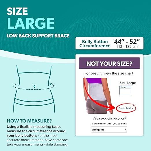 BraceAbility Women's Back Brace for Female Lower Back Pain - Lightweight Soft White Elastic Lumbar Compression Support Belt is Discreet Under Clothes for Ladies, Nurses, Walking (L)