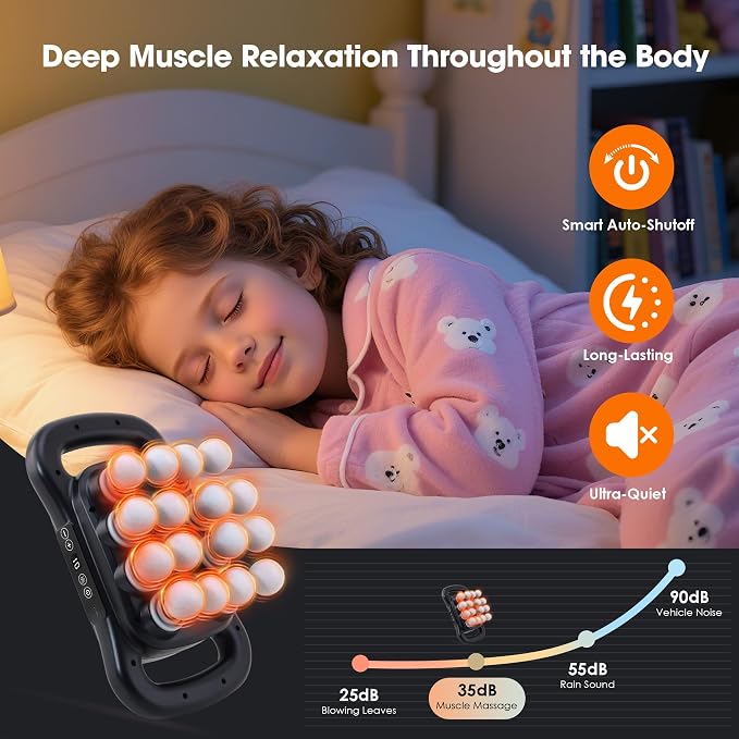 16 Head Massage Gun Set, Deep Tissue Percussion Massager, Black