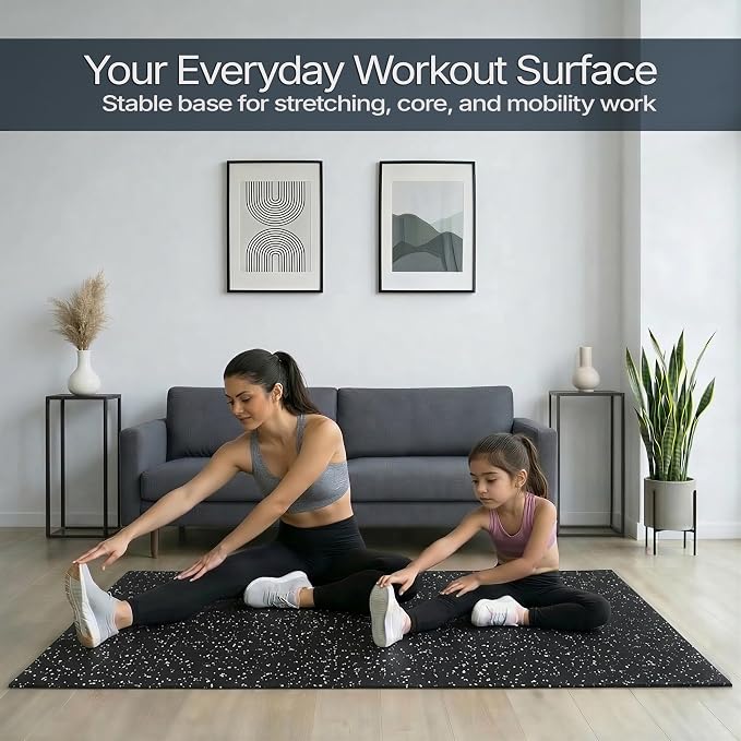 Flooring Inc's 1/4" Thick Tough Rubber Flooring Roll | Flexible Recycled Rubber Floor Mats for Home Gym | Heavy Duty Rubber Mat for Home Gyms, Sheds, Horse Stall Mat or Trailer