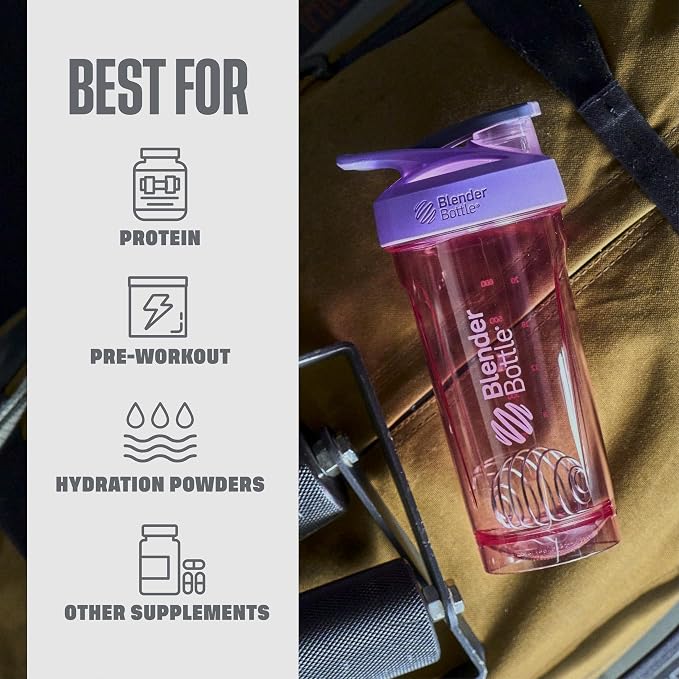 BlenderBottle Sport Flip Tritan Shaker Bottle 28 oz Purple
