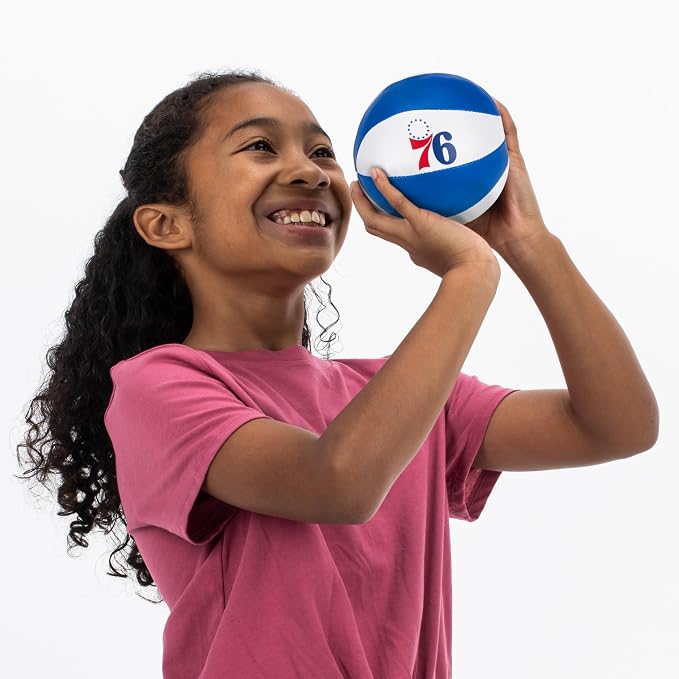 Franklin Sports NBA Toy Basketballs - 2 Pack of Kids Soft Mini Basketballs for Over The Door + Indoor Hoops - NBA Fan Shop