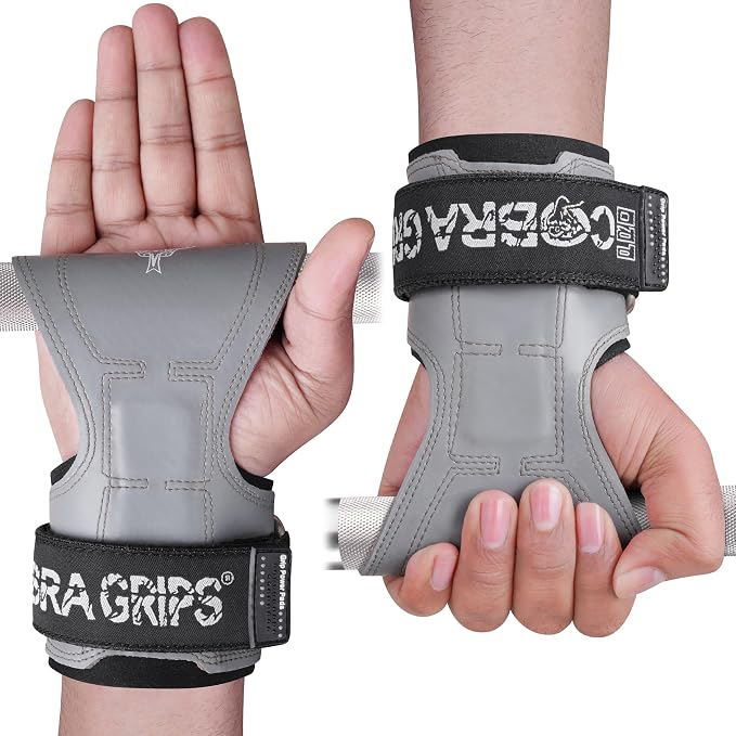 Cobra Grips Weight Lifting Gloves with Adjustable Neoprene Padded Wrist Wraps - Heavy Duty Alternative to Power Lifting Hooks for Deadlifts